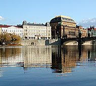 Prague – National Theatre, river Vltava