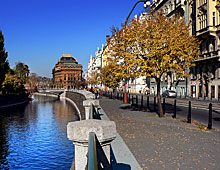 Prague – river Vltava, National Theatre